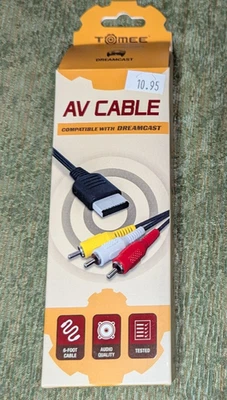 世嘉Dreamcast Tomee 6英尺-AV视频线适配器*全新* — 第 1/3 张图片