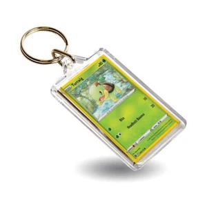 Pokemon Turtwig TCG Card Inspired Keyring / Key Chain Classic Style - Foto 1 di 2