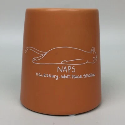 Jarrón de cerámica recipiente recipiente para mini maceta gato gráfico salmón rosa Foto 1 de 4