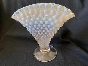 Fenton Opalescent Hobnail Fan Vase - Picture 1 of 3