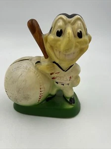 Vintage Gibbs Conner & Co 1940s Cleveland Indians Chief Wahoo Coin Bank NICE - Picture 1 of 6