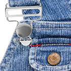 4pcs Metal Suspender Buckles for Overalls Jeans (White)