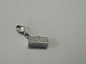 Swarovski Women's Silver Rhodium-Plated Pave Crystal Charm Clutch Pendant - Picture 1 of 4