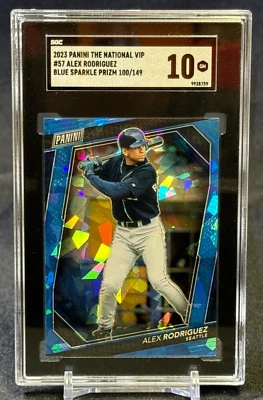 Alex Rodriguez 2023 The National VIP Blue Sparkle Prizm /149 SGC 10 GEM MINT - Image 1 of 2