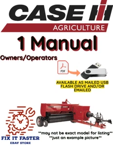 CASE IH 8545 SQUARE BALER MANUAL OWNER OPERATOR PDF USB - Picture 1 of 2