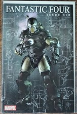 Fantastic Four #578 (2010) Ltd.1:15 G.Parel IRON MAN BY DESIGN Variant VF/NM