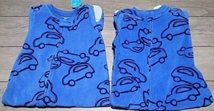 Lot Of 2 Carter's Baby Boy's One-Piece Size 18 M Full-Zip Fleece Footed Pajama - Picture 1 of 9