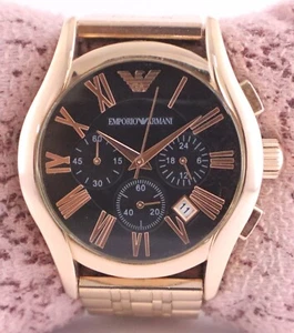 Luxury Armani Quartz Men Chronograph Black Dial 'Date' Great Working Wristwatch - Picture 1 of 8