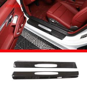 Dry Carbon Car Door Sill Scuff Plate Cover For Porsche 718 2016-19 911 2010-2017 - Picture 1 of 14
