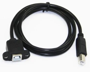 USB B 2.0 Printer Extension Cable | Male to Female | 1.5m - Picture 1 of 4
