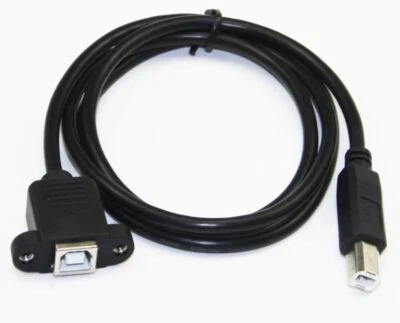 USB B 2.0 Printer Extension Cable | Male to Female | 1.5m - Image 1 of 4