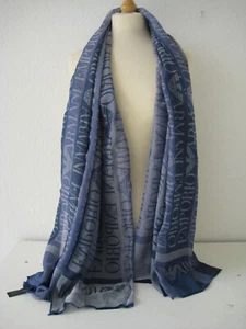 EMPORIO ARMANI - EDLER DESIGNER SCHAL / STOLA - BLAU - 180 cm x 80 cm - Bild 1 von 5