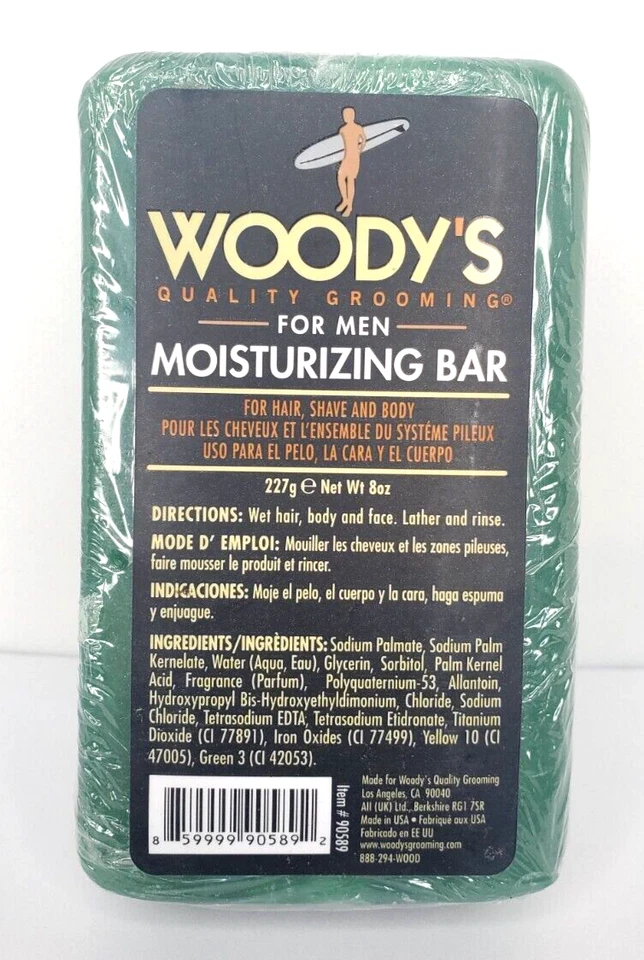 Woodys para hombre barra hidratante para afeitado de cabello y cuerpo 8 oz (589) Foto 1 de 1