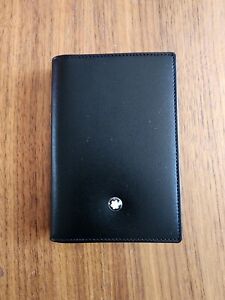 $290 Brand New 100% Authentic Montblanc Leather Business Card Holder with Gusset