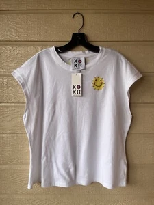 Kerri Rosenthal womens SUNSHINE IS A FRAME OF MIND T Shirt size XL White Cotton - Picture 1 of 6
