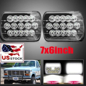 2pc 7X6'' LED Headlight Square Hi/Low Sealed Beam for Chevy Chevrolet S10 Sonoma - Picture 1 of 8