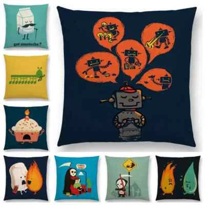 Cushion Cover Little Baby Happy Days Warm Heart Funny Fruits Cute Food Colorful - Image 1 of 4