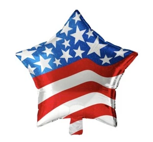 New 13pc Star Flag Mylar/Foil Balloons 18” American Patriotic 4th Of July - Picture 1 of 9