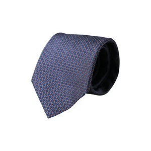 DOLCE & GABBANA Tie Navy Blue Silk Patterned Adjustable Men Necktie RRP 300usd - Picture 1 of 7