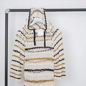 New! ISABEL MARANT Etoile Netted Open Knit Multicolor Hooded Dress Size 38  - Picture 1 of 15