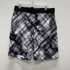 ZeroXposure Mens Large L Board Shorts Swimming Trunks Gray Mesh Lined Swim Pocke - Picture 1 of 6