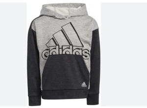 Adidas Baby Boy Melange Event 21 Hood Pullover (3T) AA7285-AH66-BM Grey Heather - Picture 1 of 1