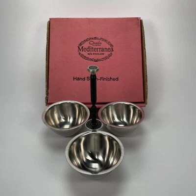 De colección Oneida Personalizado Acero Inoxidable 18/8 Condimento Relish 3 Cuencos Servidor Caja Original Foto 1 de 4