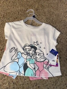 Disney Princess Girls 2pc Shorts And Shirt Pajama Set  Size 4  NWT - Picture 1 of 2