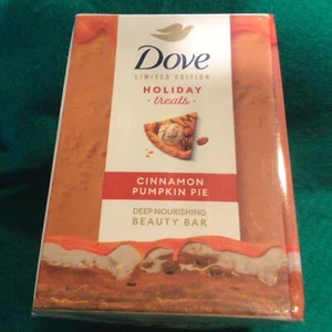 DOVE Cinnamon Pumpkin Pie Beauty Bar Soap 2 Bars Holiday Treats 2 Bars Ltd Ed - Picture 1 of 5