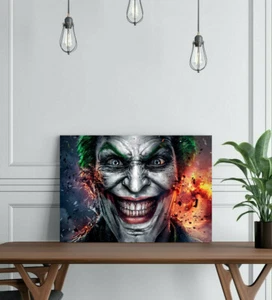 JOKER 2 MARCOS LIENZO ARTE PARED SUPERHÉROE PAPEL IMPRESO - DC VERDE NARANJA - Imagen 1 de 12