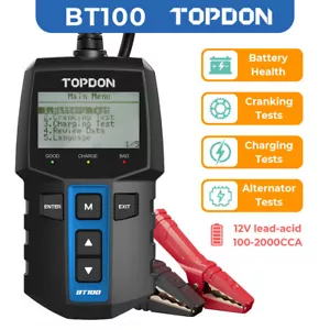 TOPDON Professional 12V Car Battery Tester Auto Battery Load Analyzer BT100-E UK - Picture 1 of 7