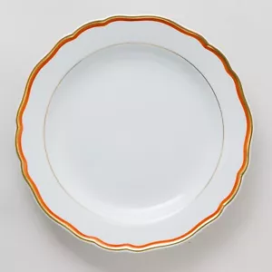 Meissen Teller 22 cm Koralle Goldrand 2. Wahl unbeschädigt - Picture 1 of 6