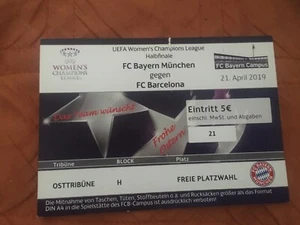 Sammler Ticket Women Champions league Fc Bayern vs Barcelona 21.04.2019 - Bild 1 von 1