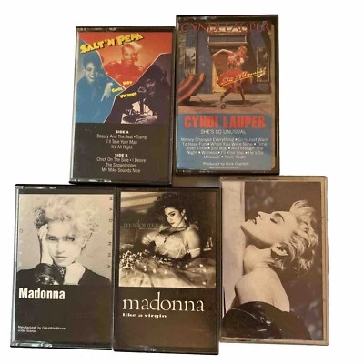 The 80's Pop Cassettes Female Artists Madonna Cyndi Lauper Sal N Pepa - Image 1 of 4