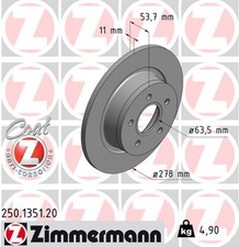 2x Zimmermann brake disc brake discs set brakes COAT Z 250.1351.20