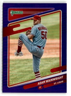 Adam Wainwright St. Louis Cardinals 2021 Donruss Holo Purple #137 - Image 1 of 2