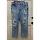 Topman Jeans Mens Light Wash Distressed Ripped Denim 36X32 New