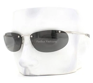 Swarovski Rimless Sunglasses SK 7019 400187 Silver Clear Crystals with Case - Picture 1 of 6