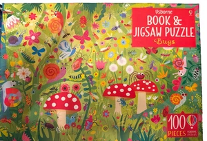 USBORN 100 Piece Book & Jigsaw Puzzle "BUGS" 23" x 16" #7212 - Picture 1 of 2
