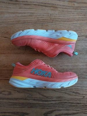 Hoka Bondi 7 Zapatos Mujer Talla 9 Camelia Sombra Costera Entrenador Diario para Correr en Carretera Foto 1 de 4