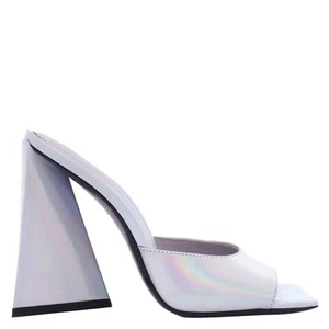 The Attico Ladies Holographic Silver Devon Mules - Picture 1 of 4