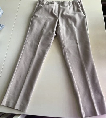 Nuevo Pantalones de vestir para mujer J.Jill caqui cremallera lateral algodón elástico talla 6P Foto 1 de 2