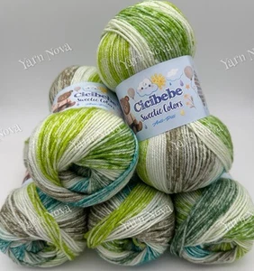 Cicibebe Sweetie Colours Knitting Crochet Yarn Wool - 5x100g Balls - 104 - Picture 1 of 10