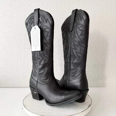 Botas de Vaquero Lane SMOKESHOW para Mujer Talla 7.5 Negras Vaqueras Occidentales Media Pantorrilla Alta Foto 1 de 4