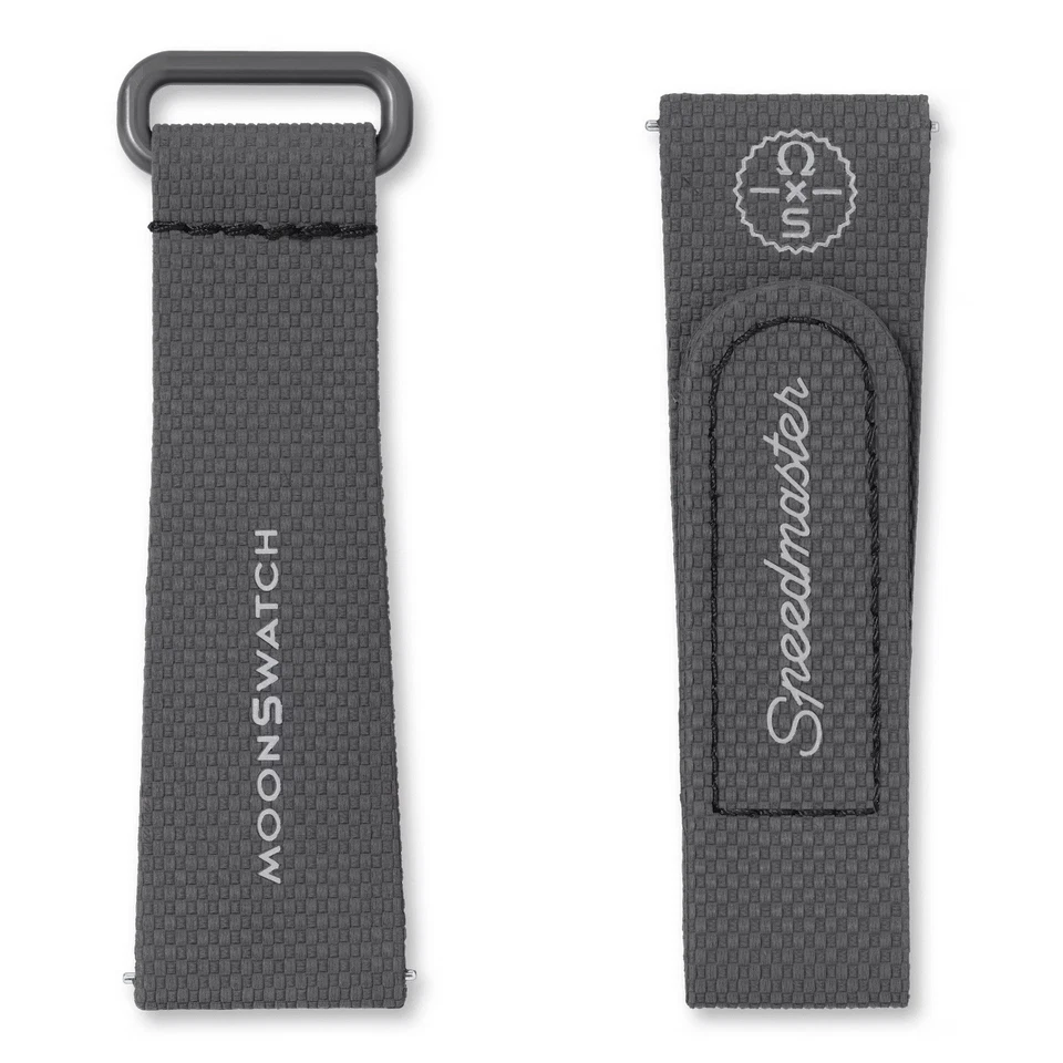 Omega X Swatch MOONSWATCH Correa GRIS OSCURO/NEGRO GOMA XL (7,1-8,1 pulgadas) Foto 1 de 4