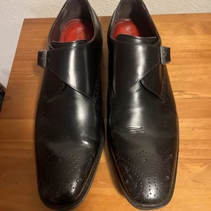 Men’s Studio Belvedere Carrera Black Monk Stap Size 10.5 Leather - Picture 1 of 10