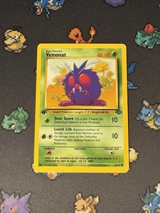 Pokémon Cards Venonat 63/64 Jungle FIRST EDITION WOTC - (NM) #2 - Picture 1 of 3