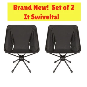 Helinox Tactical Swivel Chair Black Set of 2 New Unused Japan Official - Picture 1 of 5