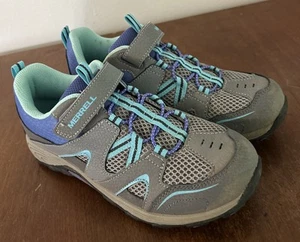 Women’s/Girl’s Merrell Trail Chaser Hikers, Sz 4.5M Gray Purple Teal, Pre-Owned - Picture 1 of 15