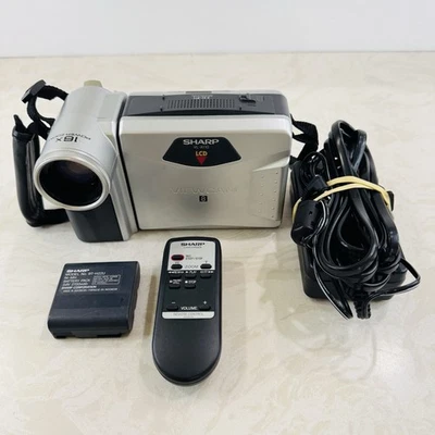 Sharp VL-A110 LCD Viewcam Camcorder 8 Video AC Adapter, Remote, Battery, f/Parts - Image 1 of 4